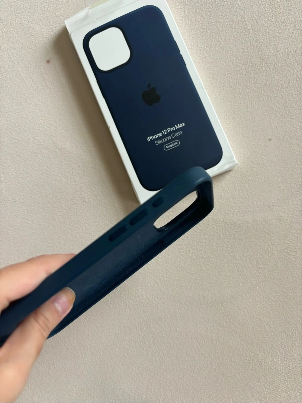 Apple Iphone 12 Pro Max silicone case navy blue